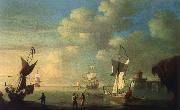 A royal yacht and other shipping off the coast, Monamy, Peter